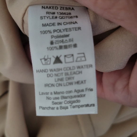 Naked Zebra adjustable straps with pull string waist line size small - Picture 6 of 7